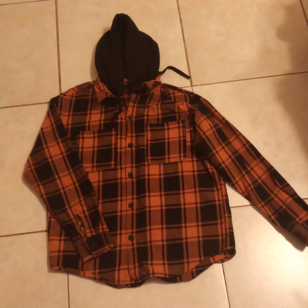 Hooded Button Up Flannel